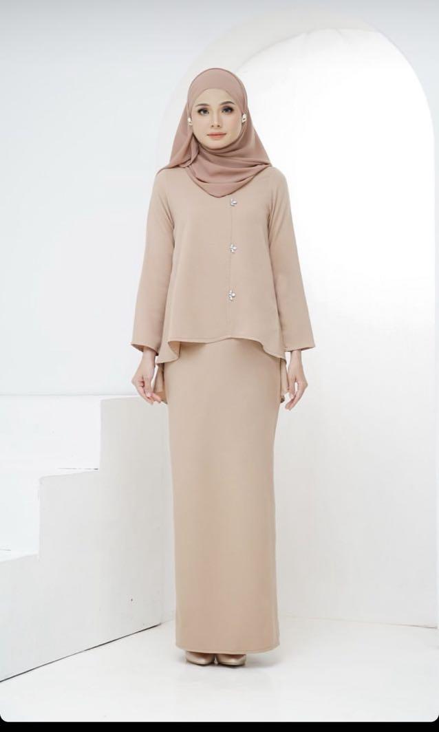 Bellerepublic Baju Kurung Anggun Nude Women S Fashion Muslimah