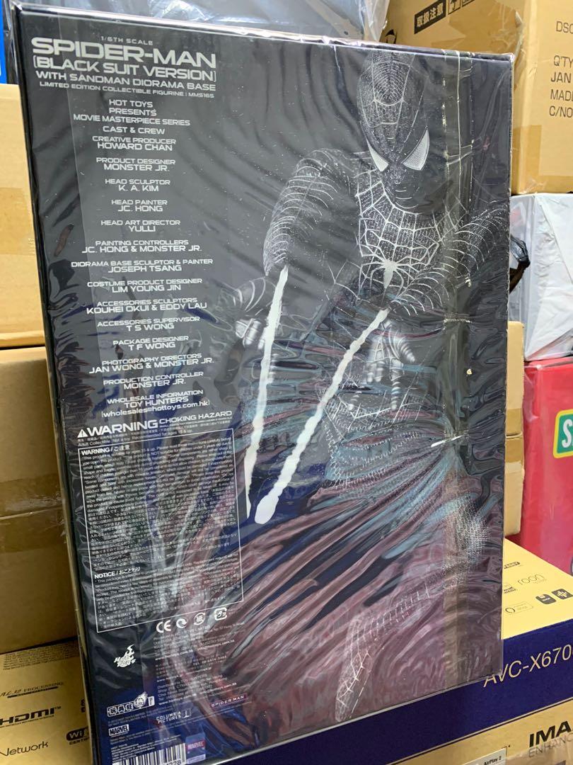 Hot Toys Spider Man Spider Man Black Suit Version MMS 興趣及遊戲 玩具 遊戲類 Carousell