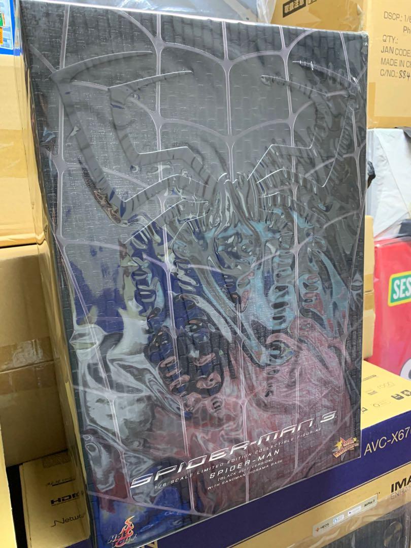 Hot Toys Spider Man Spider Man Black Suit Version MMS 興趣及遊戲 玩具 遊戲類 Carousell
