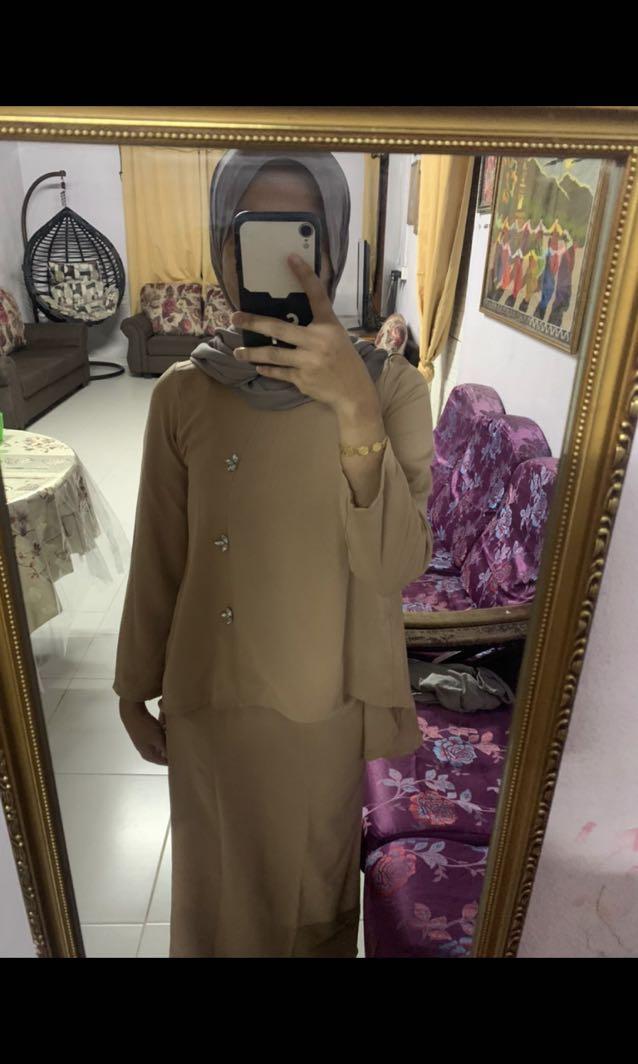 Bellerepublic Baju Kurung Anggun Nude Women S Fashion Muslimah