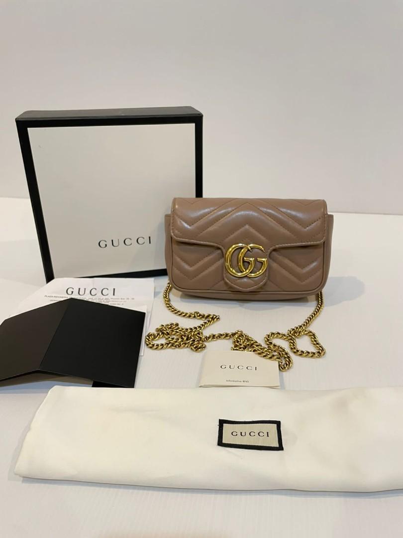 Fast Sale Preloved Gucci Supermini Nude Ghw Sz X X Cm