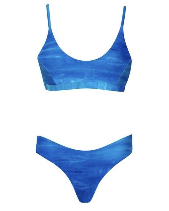 Haikini Bikini Set Pacifico Blue Top Bottom Women S Fashion