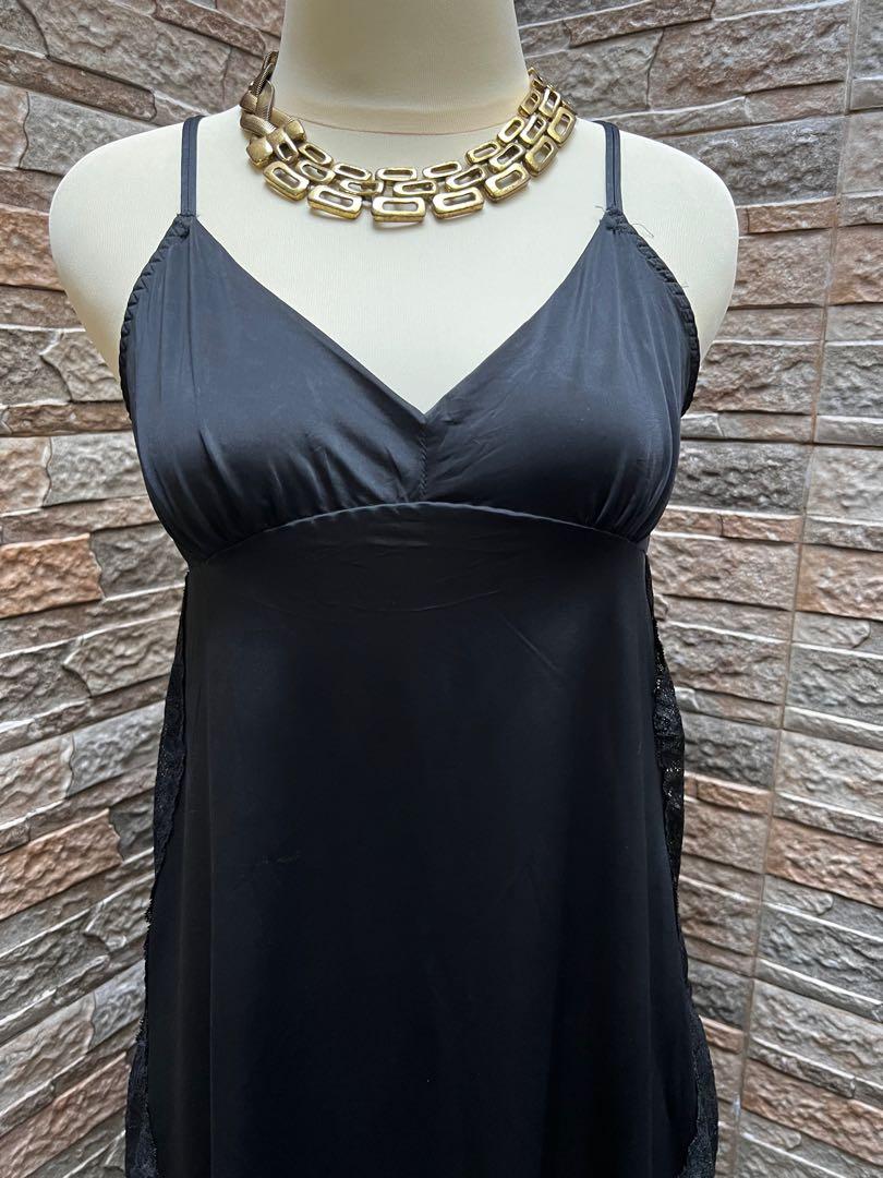 Lingerie Satin Hitam Seksi Vera Wang Baju Tidur Hitam Seksi Fesyen