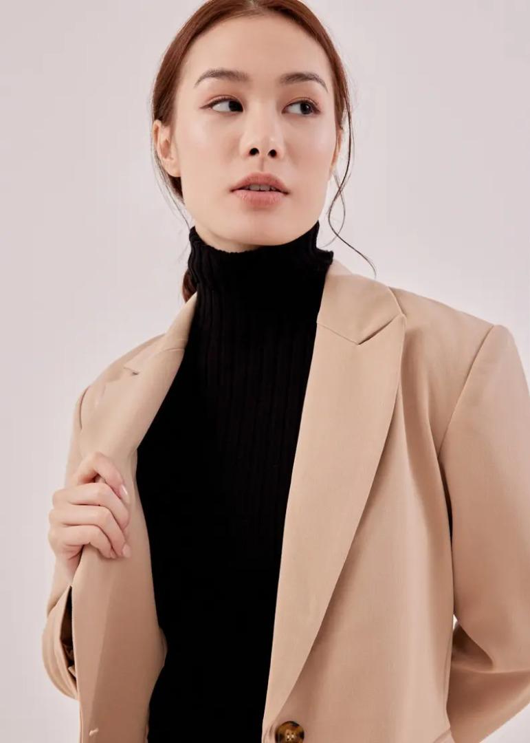 Love Bonito Nude Blazer S Women S Fashion Coats Jackets And