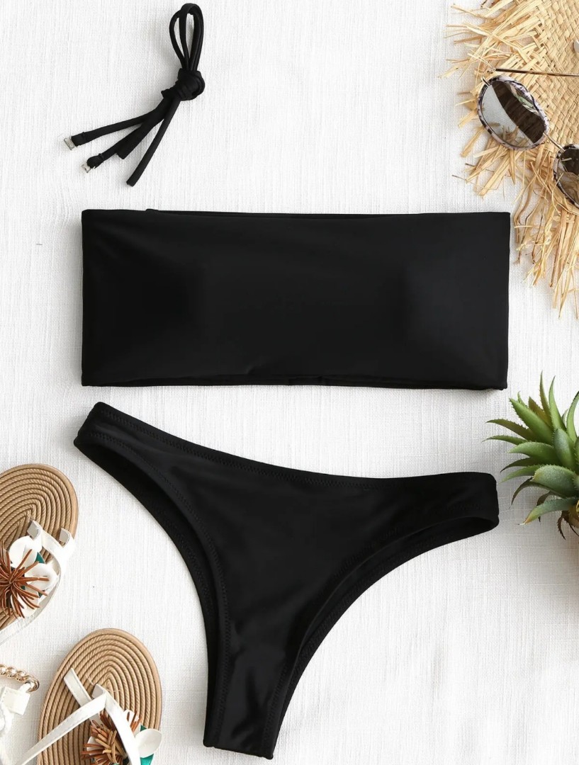 High Cut Bandeau Bikini Set Women S Fashion Swimwear Bikinis