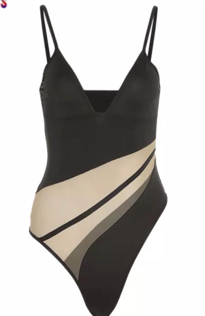 Sexy black nude one piece swimsuit 女裝 泳裝 泳衣 Carousell