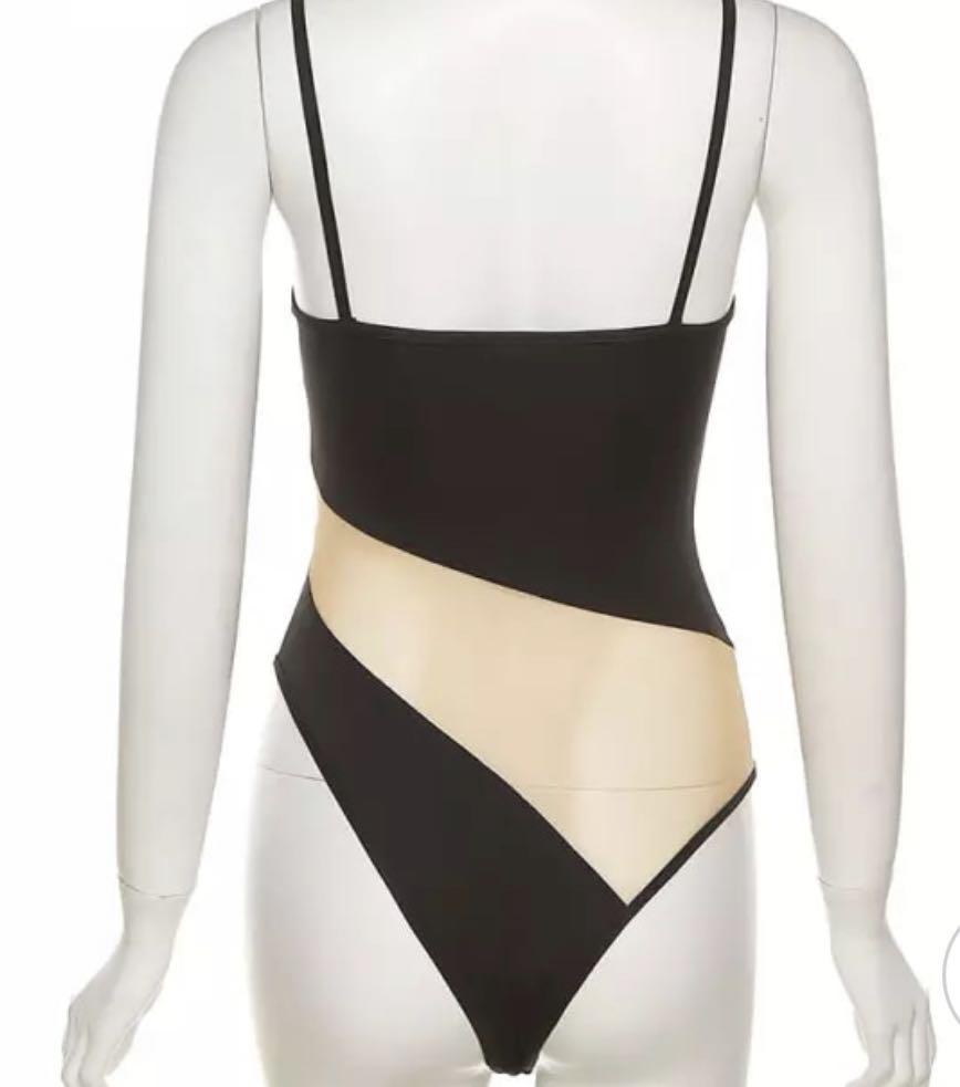 Sexy black nude one piece swimsuit 女裝 泳裝 泳衣 Carousell