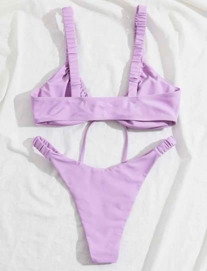 High Cut Purple Bikini Swimsuit Women S Fashion Swimwear Bikinis