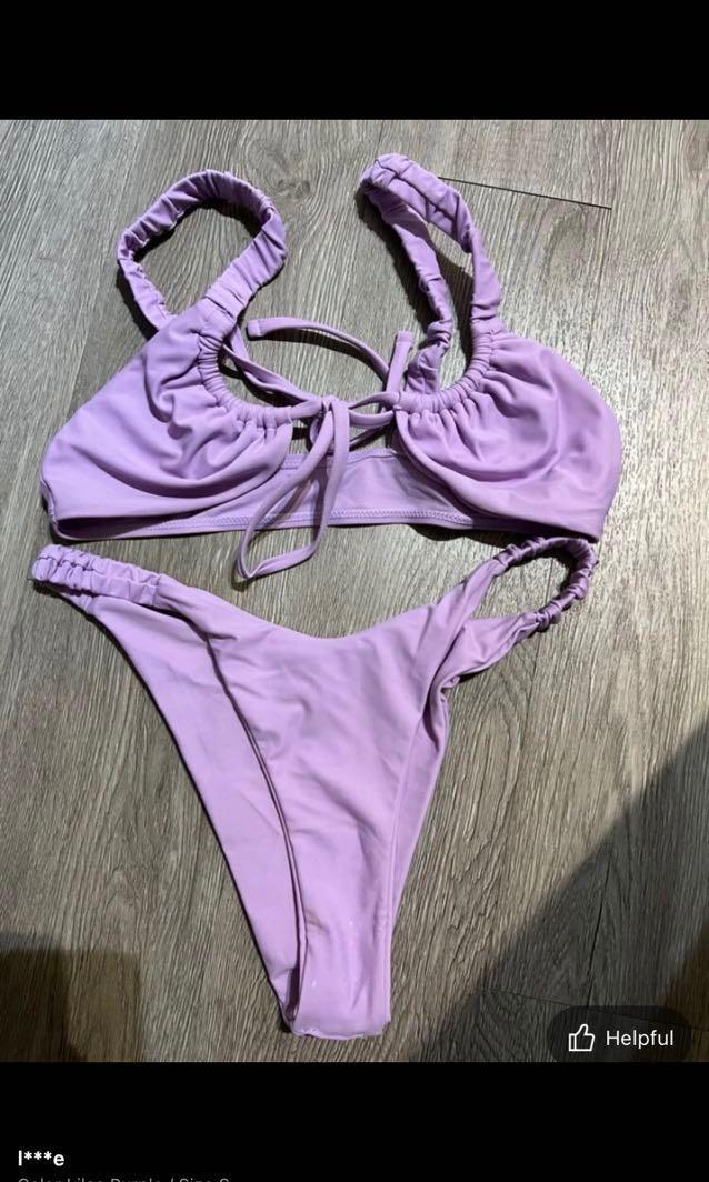 High Cut Purple Bikini Swimsuit Women S Fashion Swimwear Bikinis