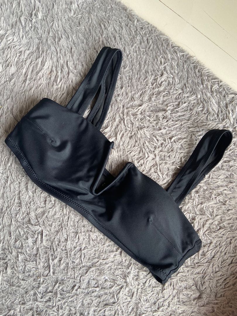 Black Bikini Bralette Fesyen Wanita Pakaian Wanita Atasan Di Carousell