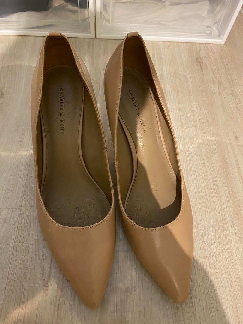 Charles Keith Nude Heels Women S Fashion Footwear Heels On Carousell