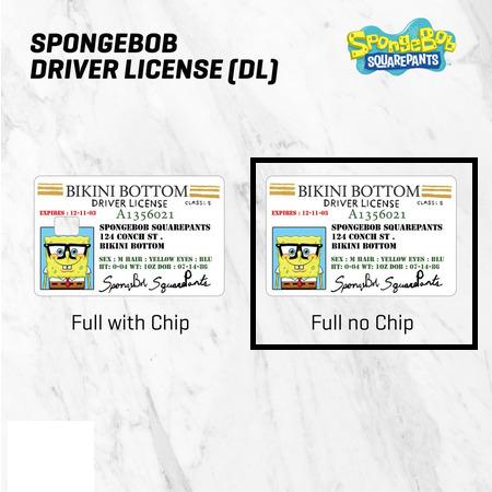 Spongebob Bikini Bottom Driver License Atm Debit Credit Card Skin Vinyl Full Without Chip
