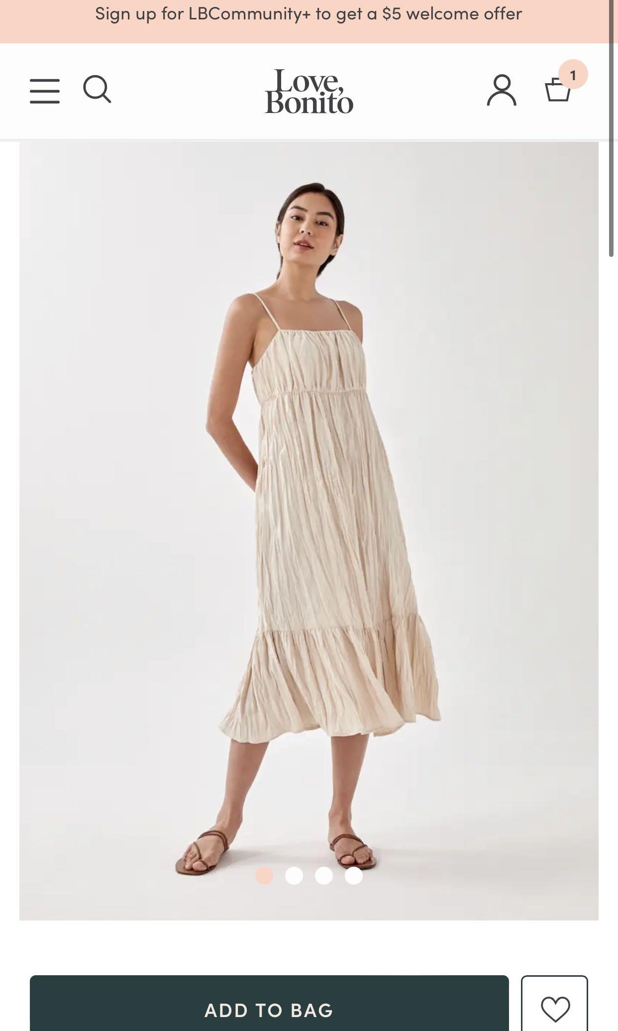 Love Bonito Nude Vayla Crinkled Maxi Dress Women S Fashion Dresses