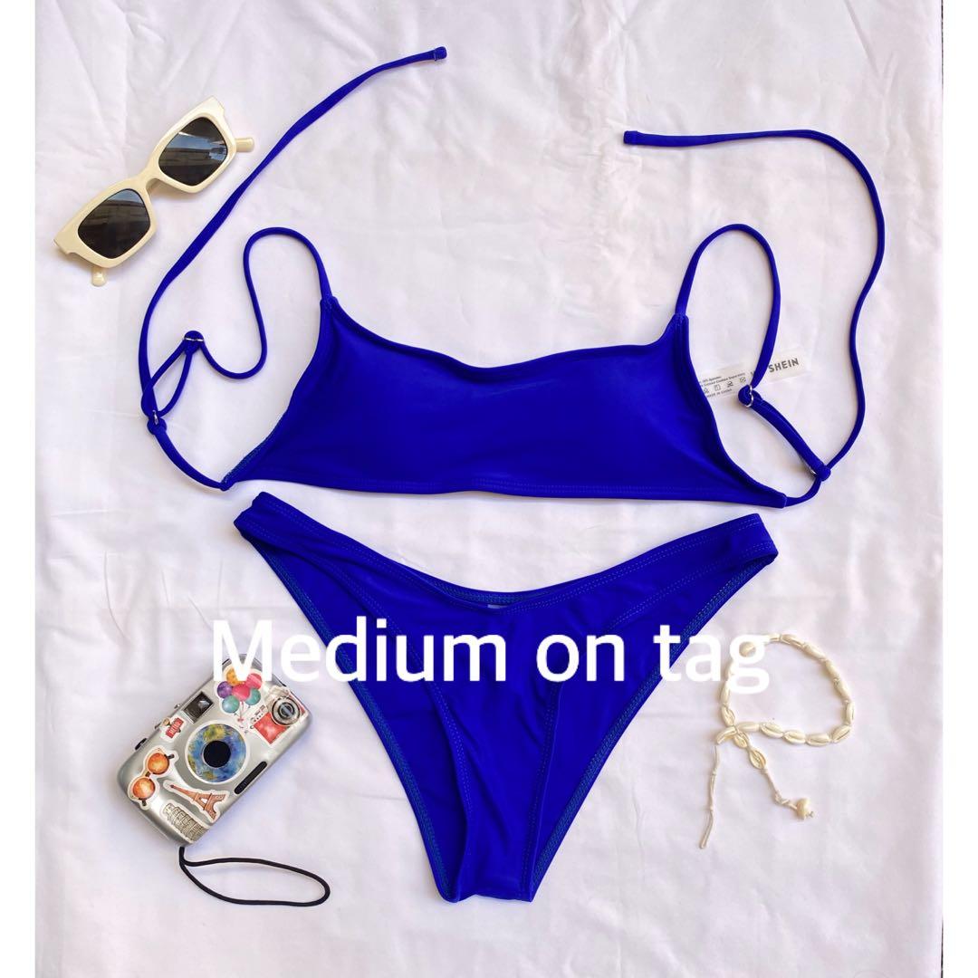 Blue Bikini Women S Fashion Swimwear Bikinis Swimsuits On Carousell
