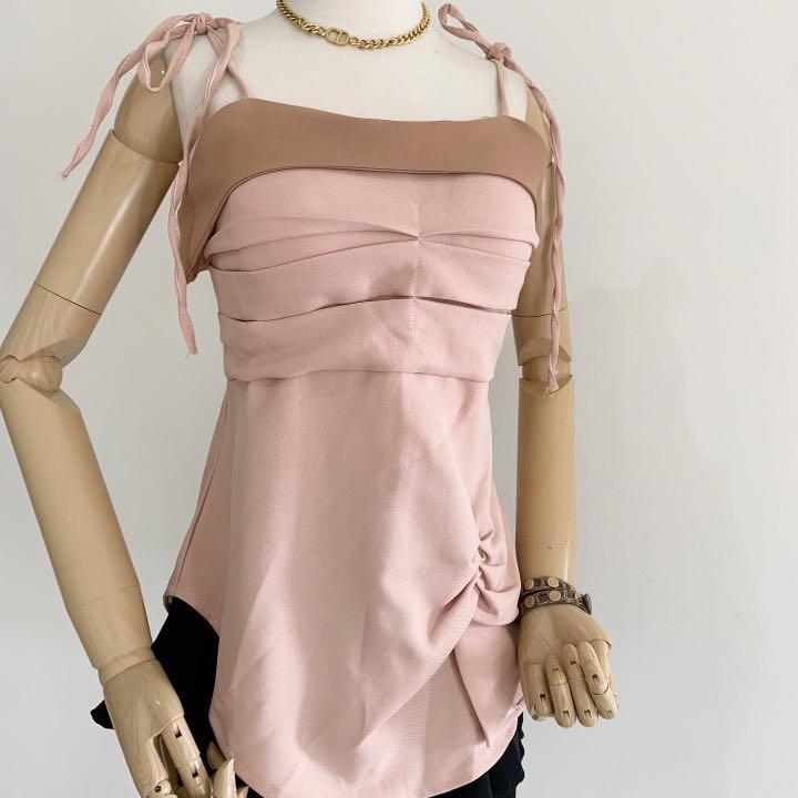 Nude Luxe Bustier Top Fesyen Wanita Pakaian Wanita Atasan Di Carousell