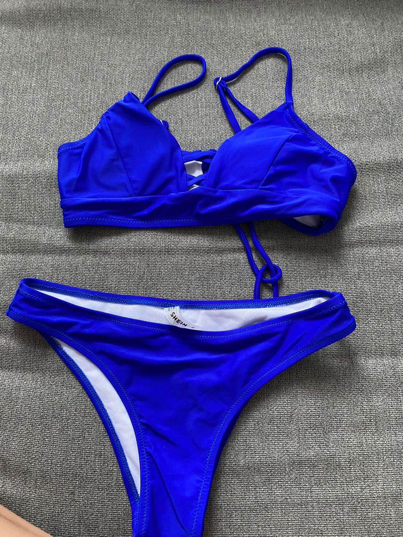SHEIN royal blue bikini set 傢俬家居 家居清潔及護理用品 垃圾袋 Carousell