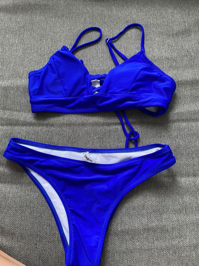 SHEIN royal blue bikini set 傢俬家居 家居清潔及護理用品 垃圾袋 Carousell