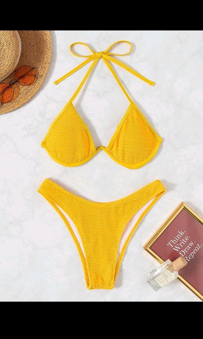 Yellow Pushup Bikini Women S Fashion Swimwear Bikinis Swimsuits On