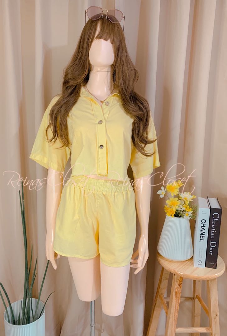 Coordinates Terno Polo And Shorts Women S Fashion Dresses Sets Sets Or Coordinates On Carousell