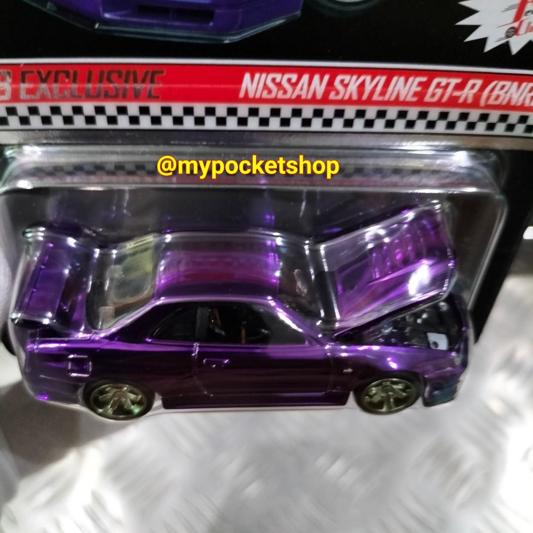 Hot Wheels Nissan Skyline Gt R Bnr R Spectraflame Purple Complete With Matching Patch