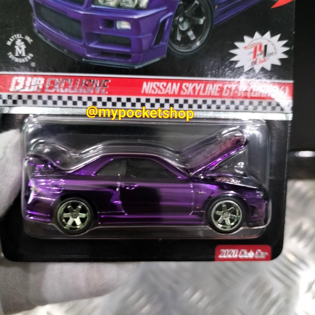 Hot Wheels Nissan Skyline Gt R Bnr R Spectraflame Purple Complete With Matching Patch