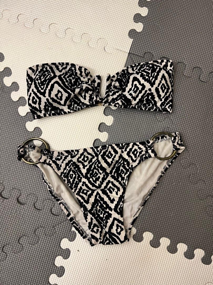 Tribal Print Bandeau Bikini Set Women S Fashion Swimwear Bikinis Swimsuits On Carousell
