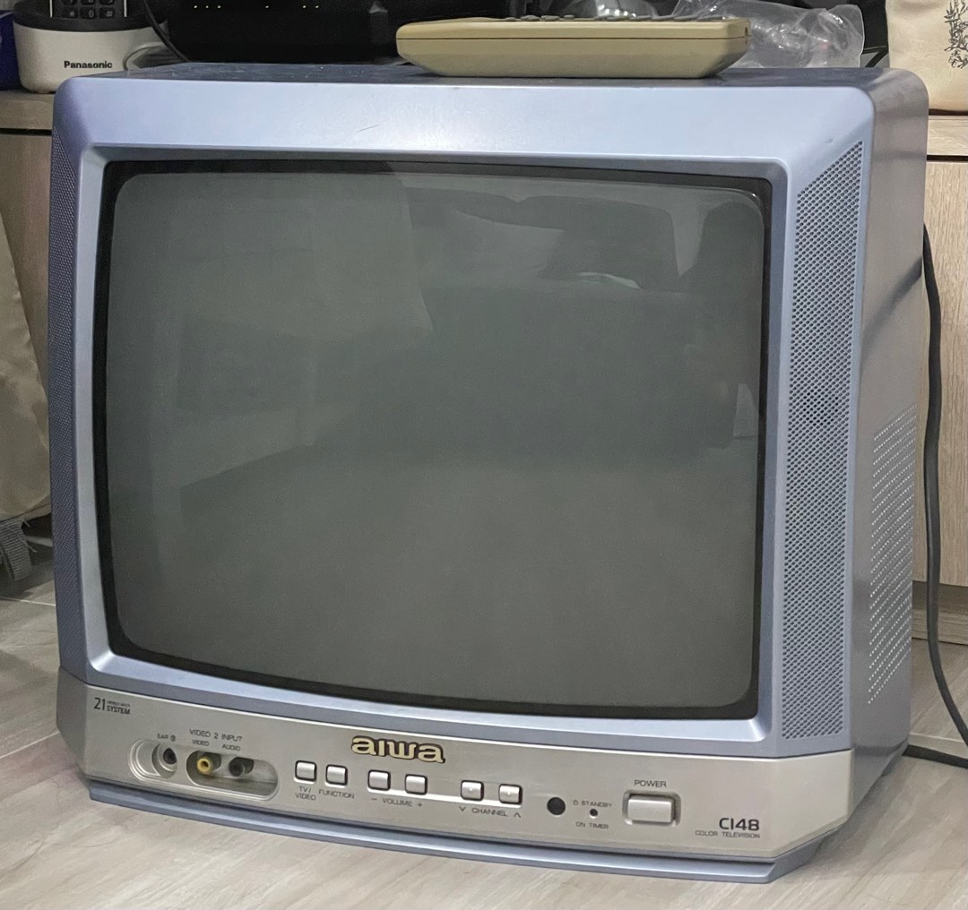 AIWA 舊式復古crt大牛龜電視 14吋 pros 拍片 影相道具 TV OLD FASHION VINTAGE TELEVISION