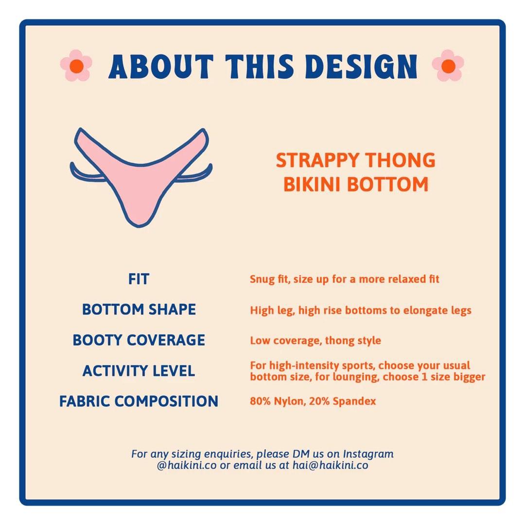 Haikini Strappy Thong Bikini Bottom Women S Fashion Swimwear Bikinis