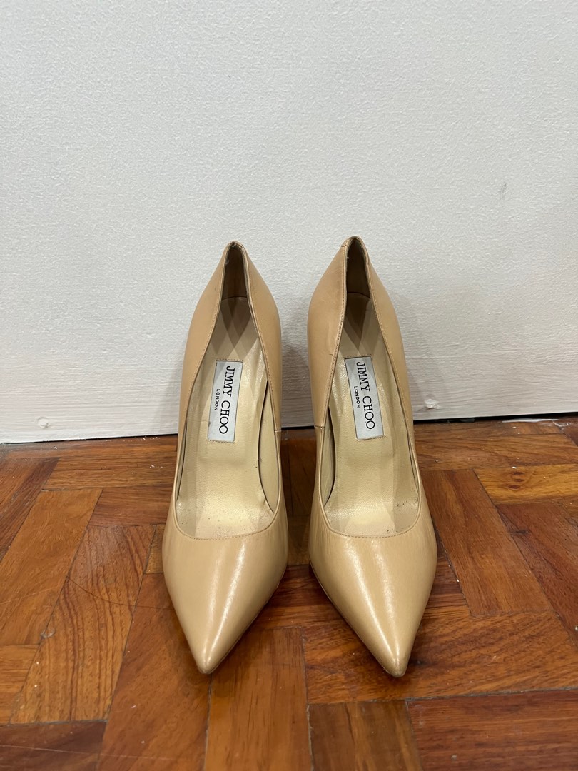 Jimmy Choo Nude Pumps Women S Fashion Footwear Heels On Carousell