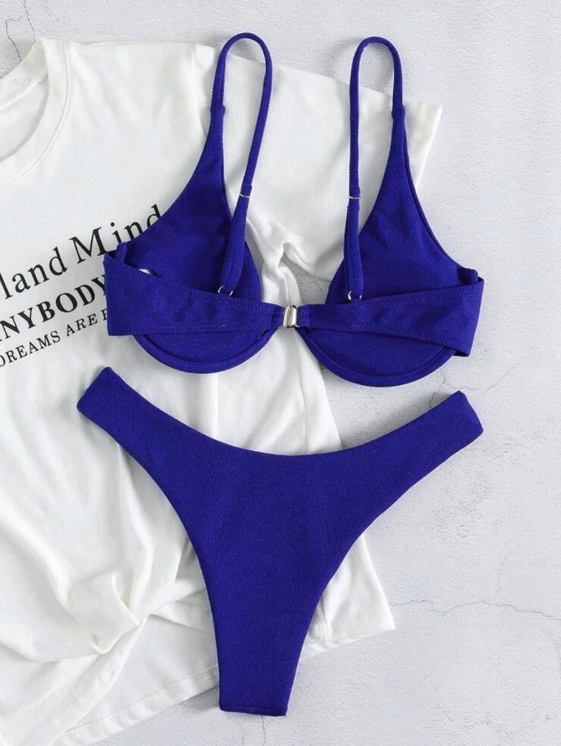 Royal Blue Push Up Bikini Swimsuit Shein Women S Fashion Swimwear