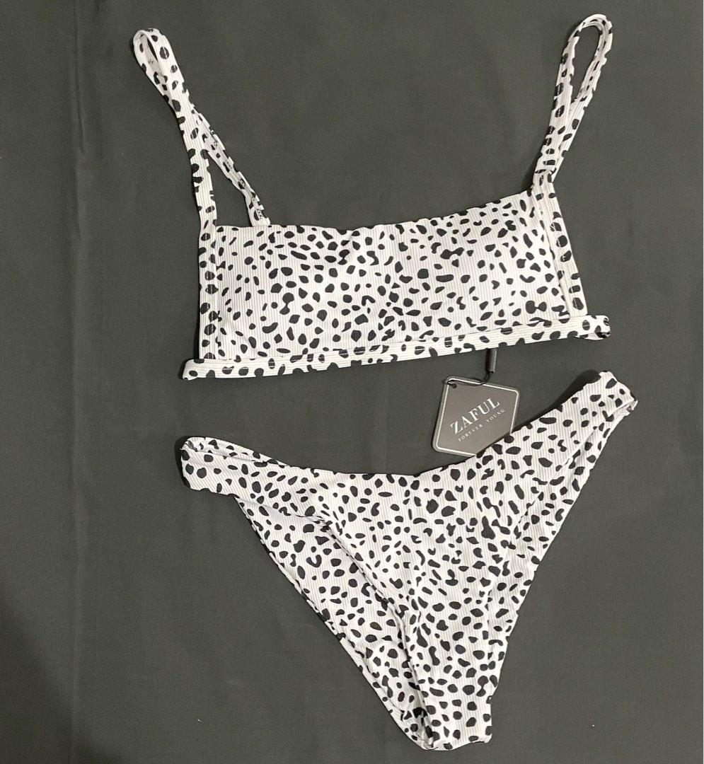 Zaful Cow Print Bikini Swimsuit Swimwear Women S Fashion Swimwear