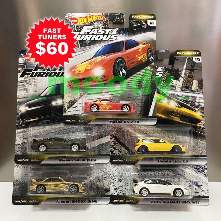 Hot Wheels Premium Fast Furious Nissan Skyline Gt R R Bnr Bcnr Bnr Silvia S Subaru