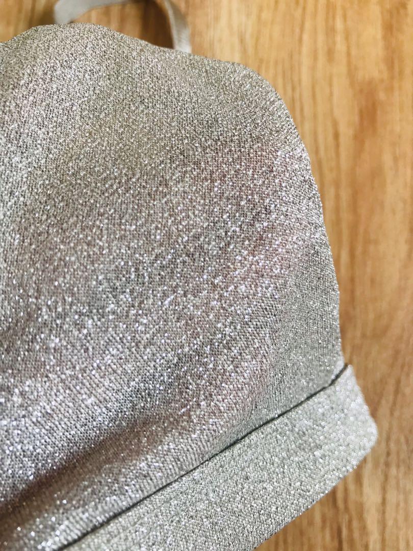 Silver Bikini Top Women S Fashion Swimwear Bikinis Swimsuits On Carousell