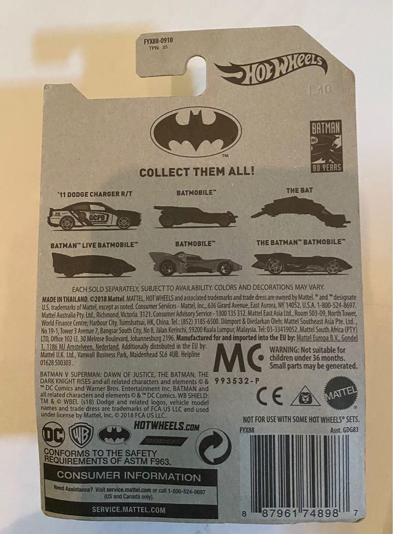 Hot Wheels Batman Vs Superman Gcpd Dodge Charger Rt Hobbies Toys Toys Games On Carousell
