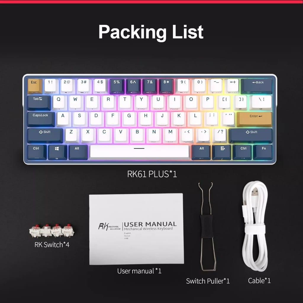 Sg Royal Kludge Rk Plus Hot Swappable Bluetooth Wireless Rgb Mechanical Gaming Keyboard