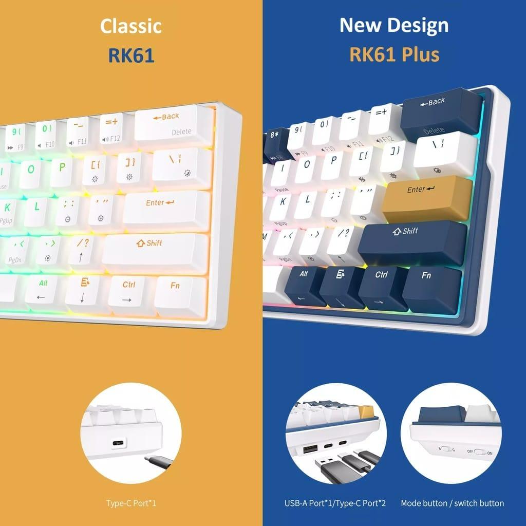 Sg Royal Kludge Rk Plus Hot Swappable Bluetooth Wireless Rgb Mechanical Gaming Keyboard