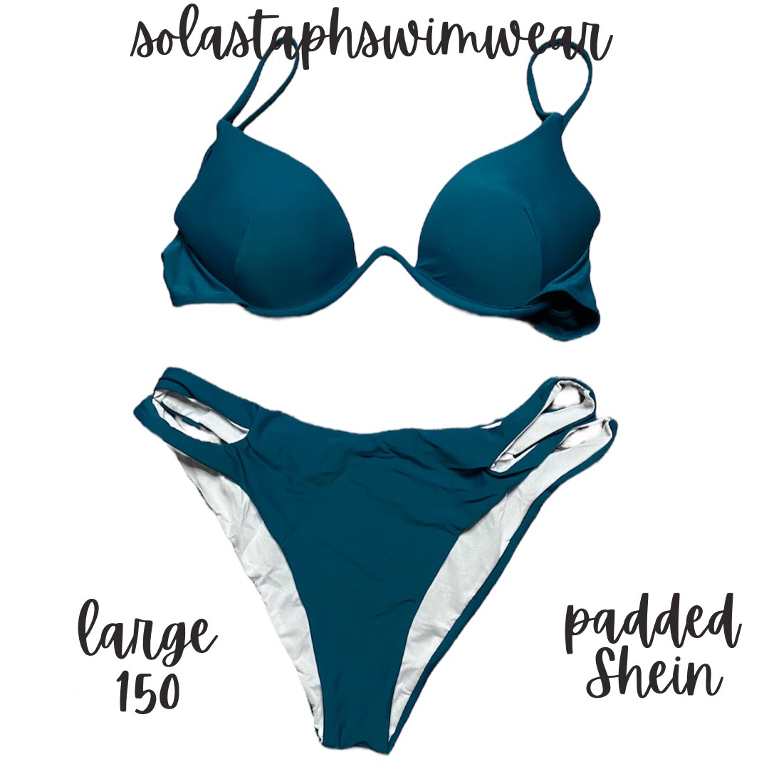 Shein Peacock Blue Bikini Women S Fashion Swimwear Bikinis