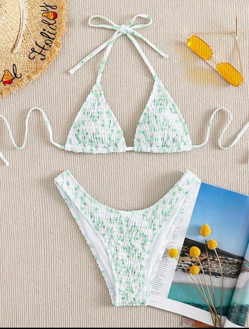 Shein Smocked Bikini Women S Fashion Swimwear Bikinis Swimsuits On