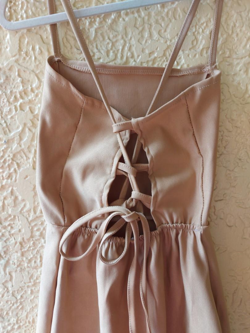 Shein Nude Dress Women S Fashion Dresses Sets Dresses On Carousell