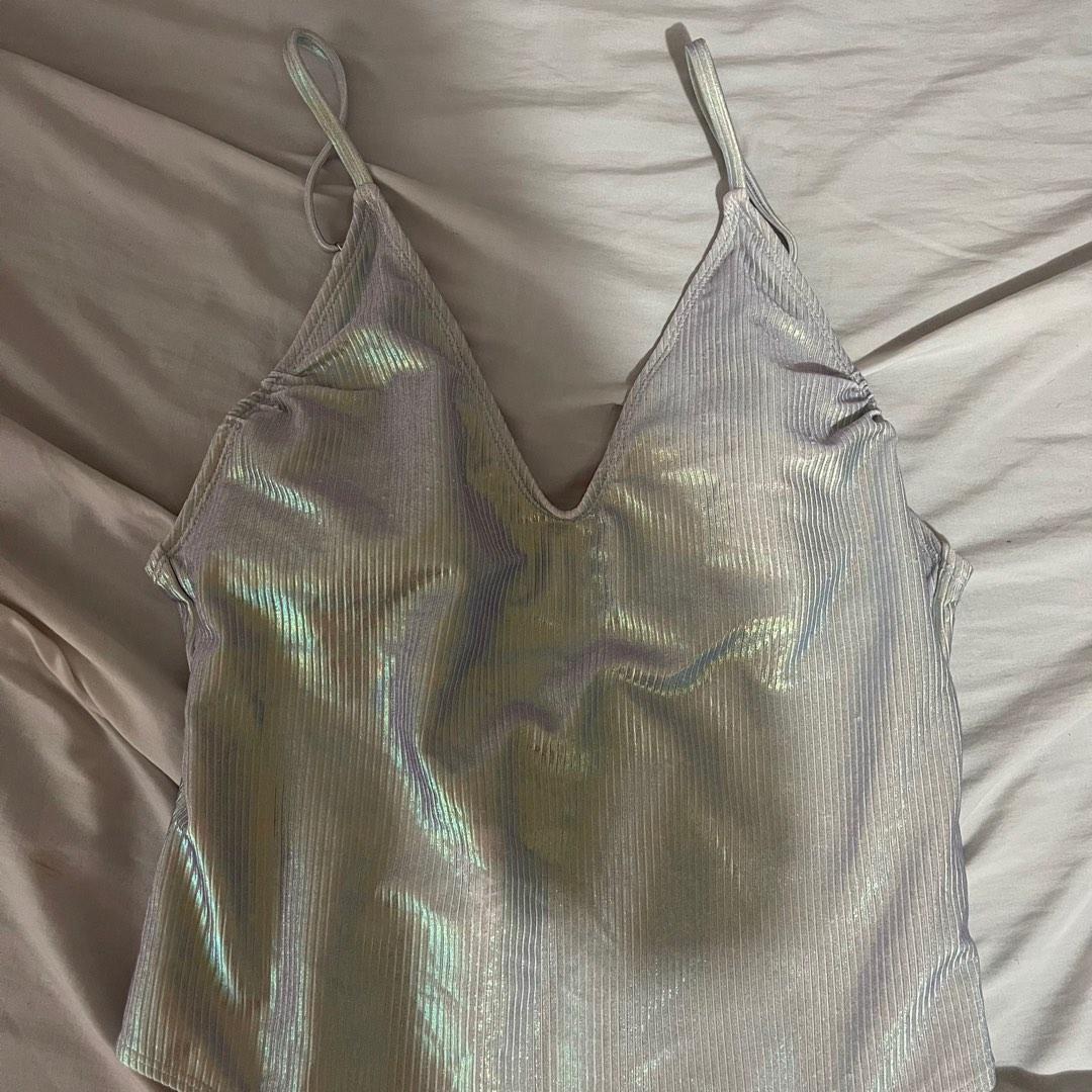 Xhiliration One Piece Metallic Bikini Swimsuit Glossy Women S Fashion