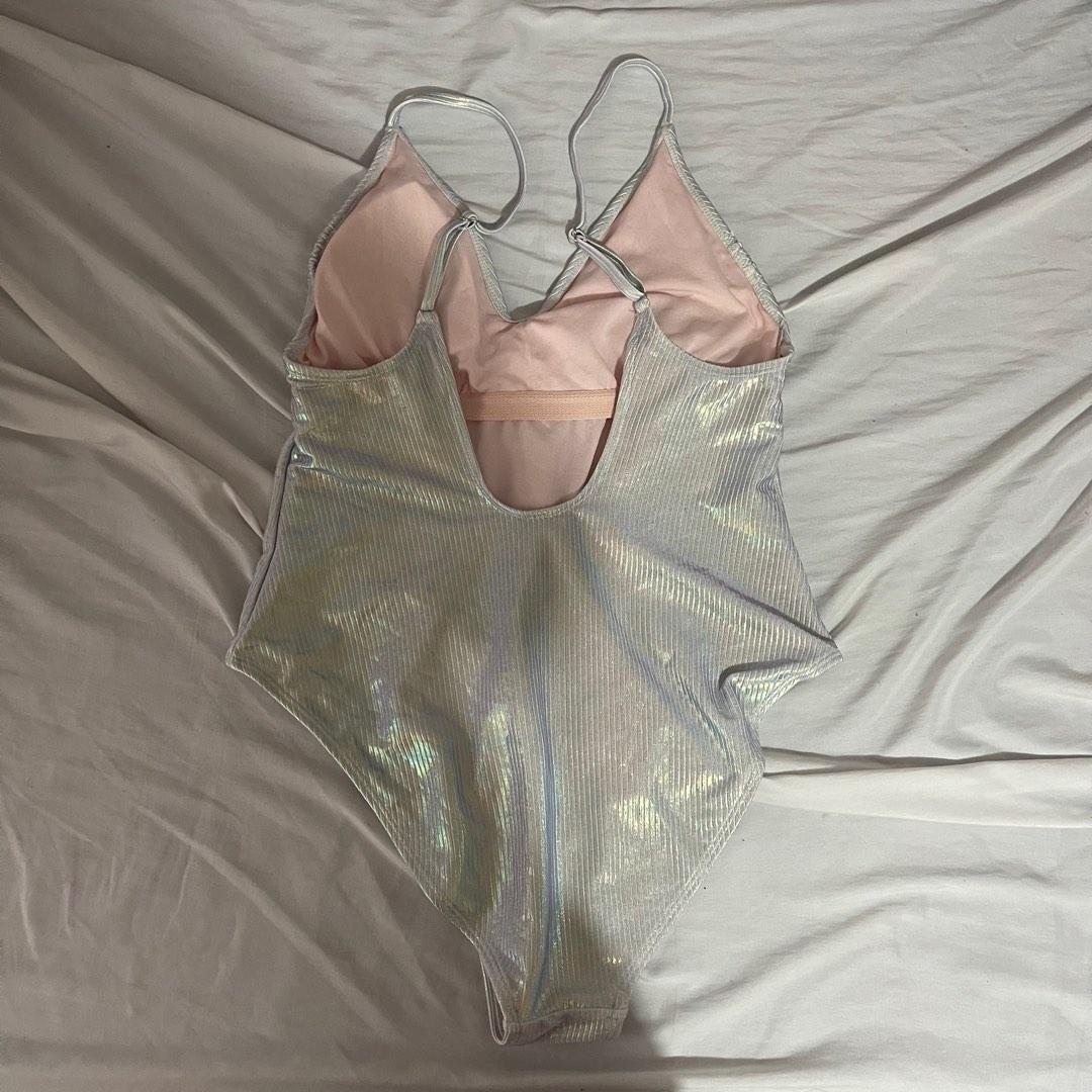 Xhiliration One Piece Metallic Bikini Swimsuit Glossy Women S Fashion