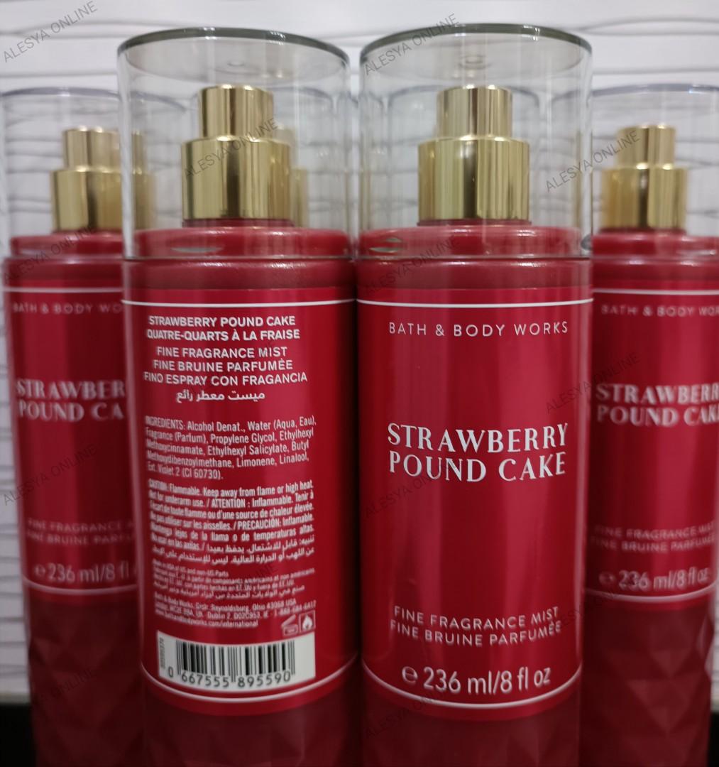 Bbw Bodymist Strawberry Pound Cake Beauty Personal Care Fragrance