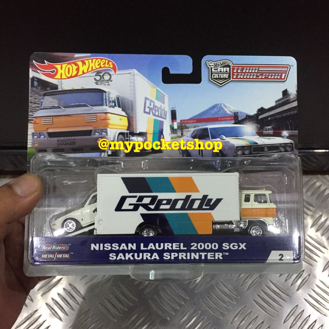 Hot Wheels Nissan Laurel Sgx Sakura Sprinter Hauler Hotwheels Team Transport