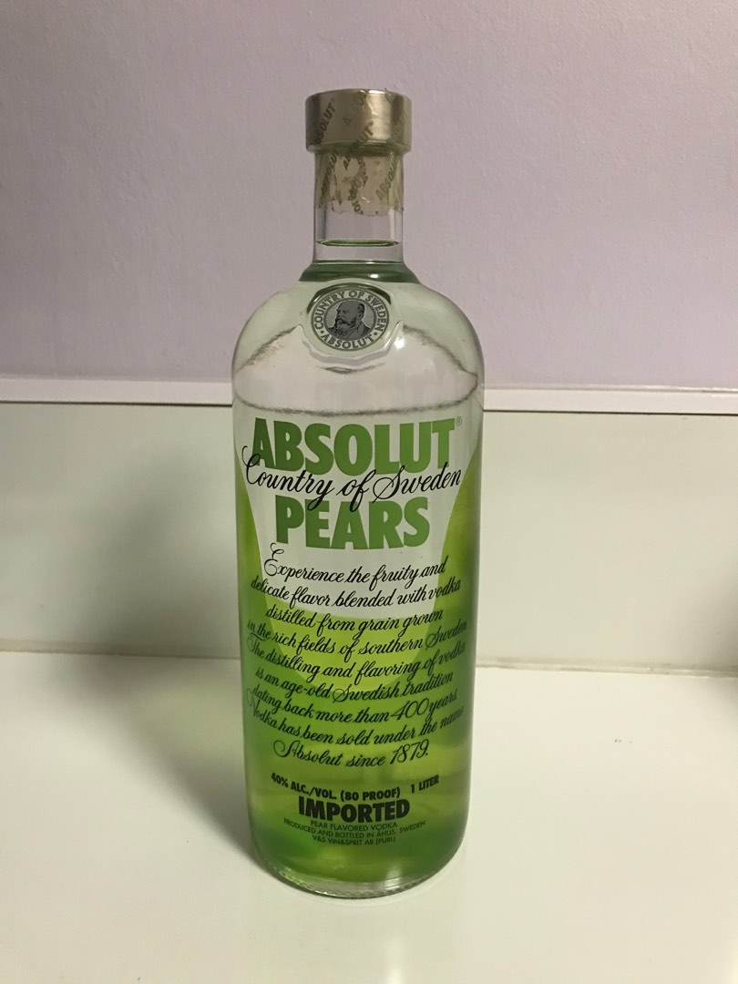 Absolut Vodka Pears Food Drinks Alcoholic Beverages On Carousell