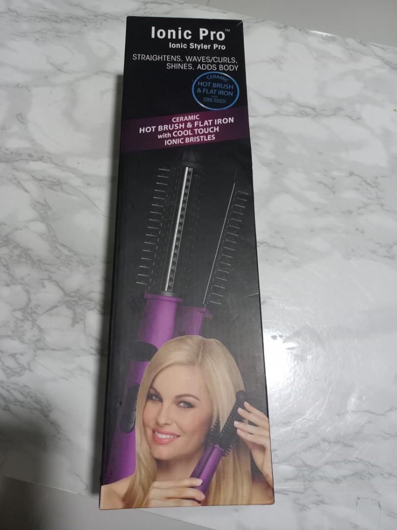 Ionic Pro Ionic Styler Pro Hair Straightens Hot Brush Flat Iron Beauty Personal Care