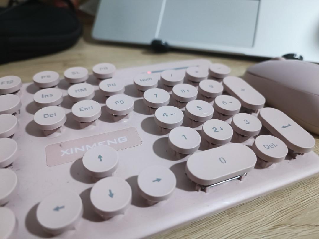 Nude Pink Keyboard With Mouse Computers Tech Parts Accessories Computer Keyboard On Carousell