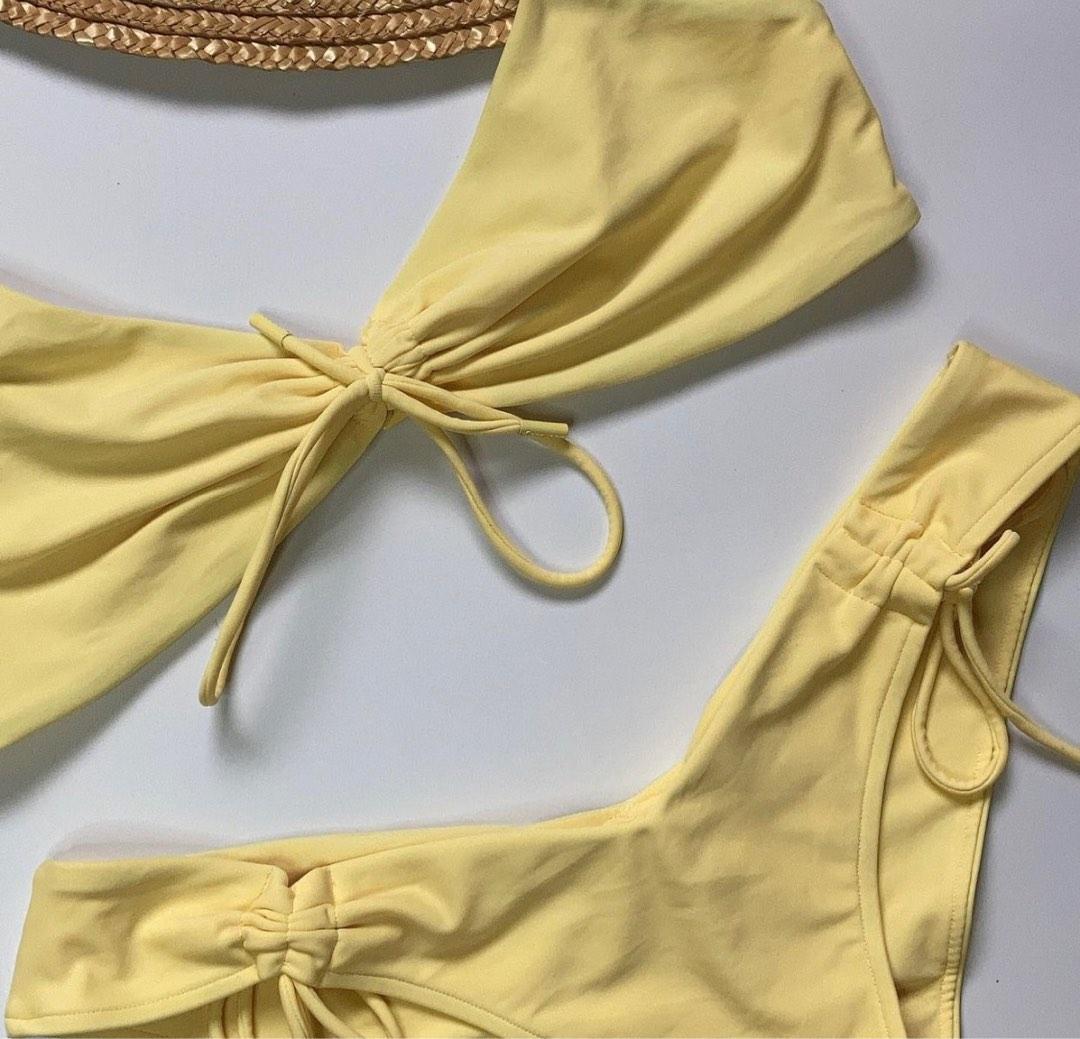 Blackbough Pastel Yellow Piece Bikini Women S Fashion Swimwear