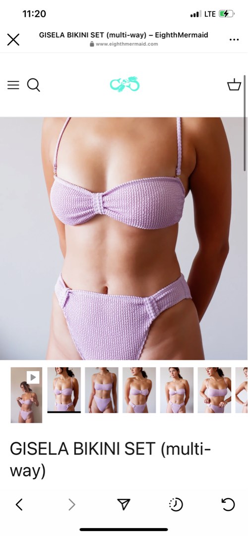 Eighth Mermaid Bikini In Oat Crinkle Women S Fashion Swimwear
