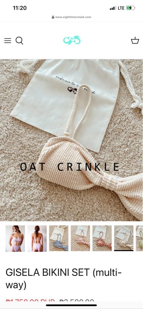 Eighth Mermaid Bikini In Oat Crinkle Women S Fashion Swimwear