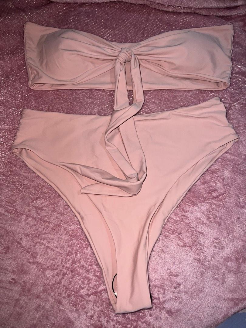Legit Shein Knot Detail High Waisted Bikini Women S Fashion
